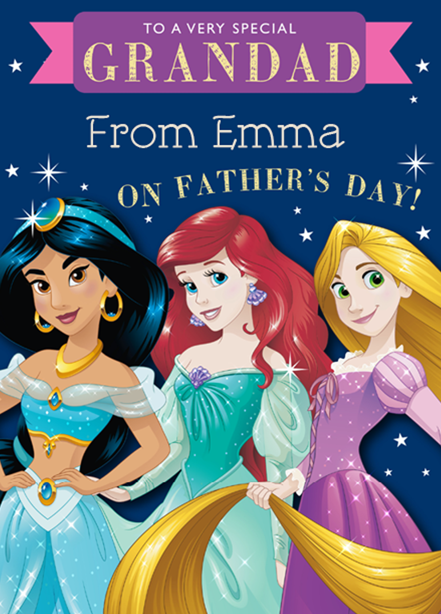 Personalised Disney Princess Father's Day Card for Grandad – Hallmark