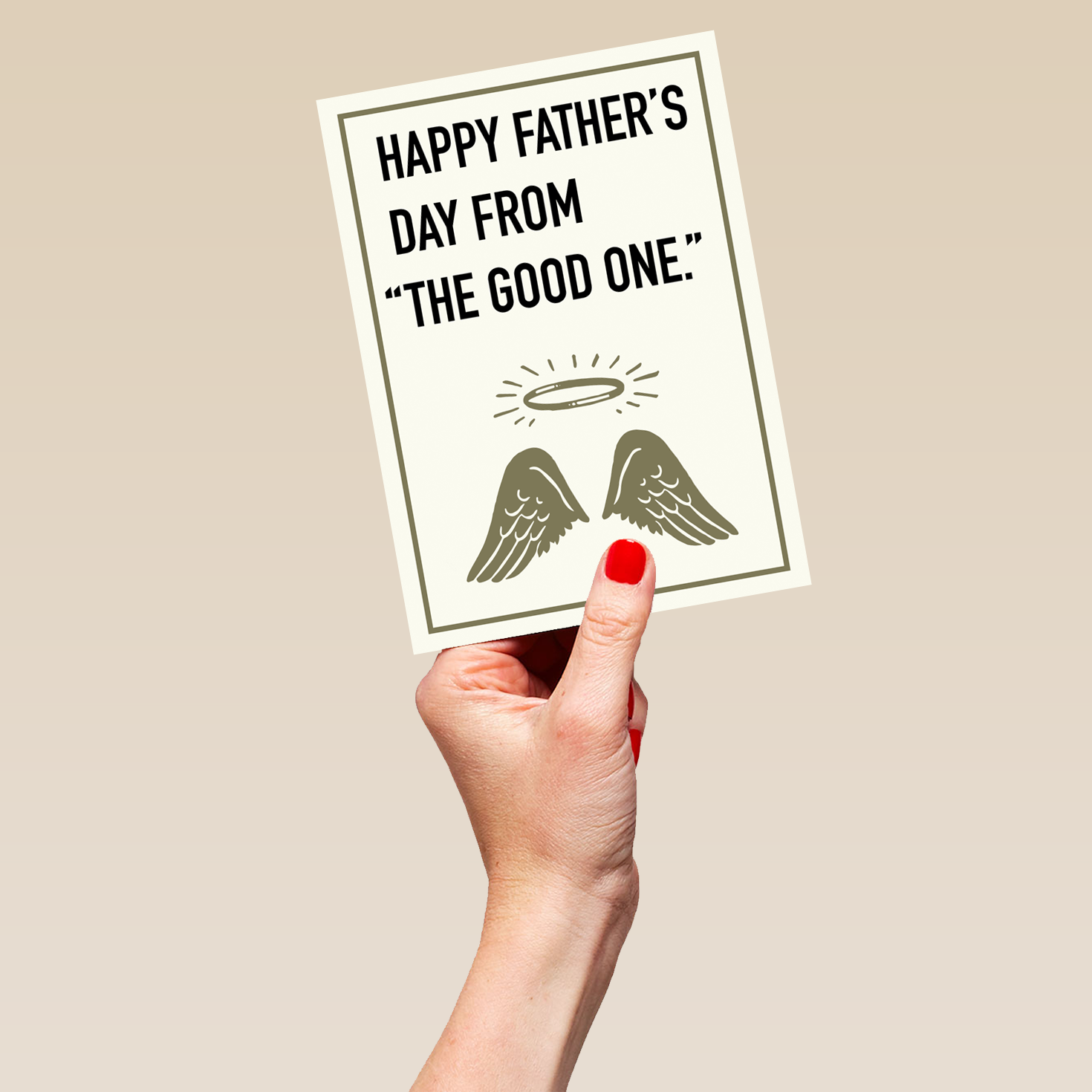 Personalised Funny From One Good Angel Father's Day Card – Hallmark