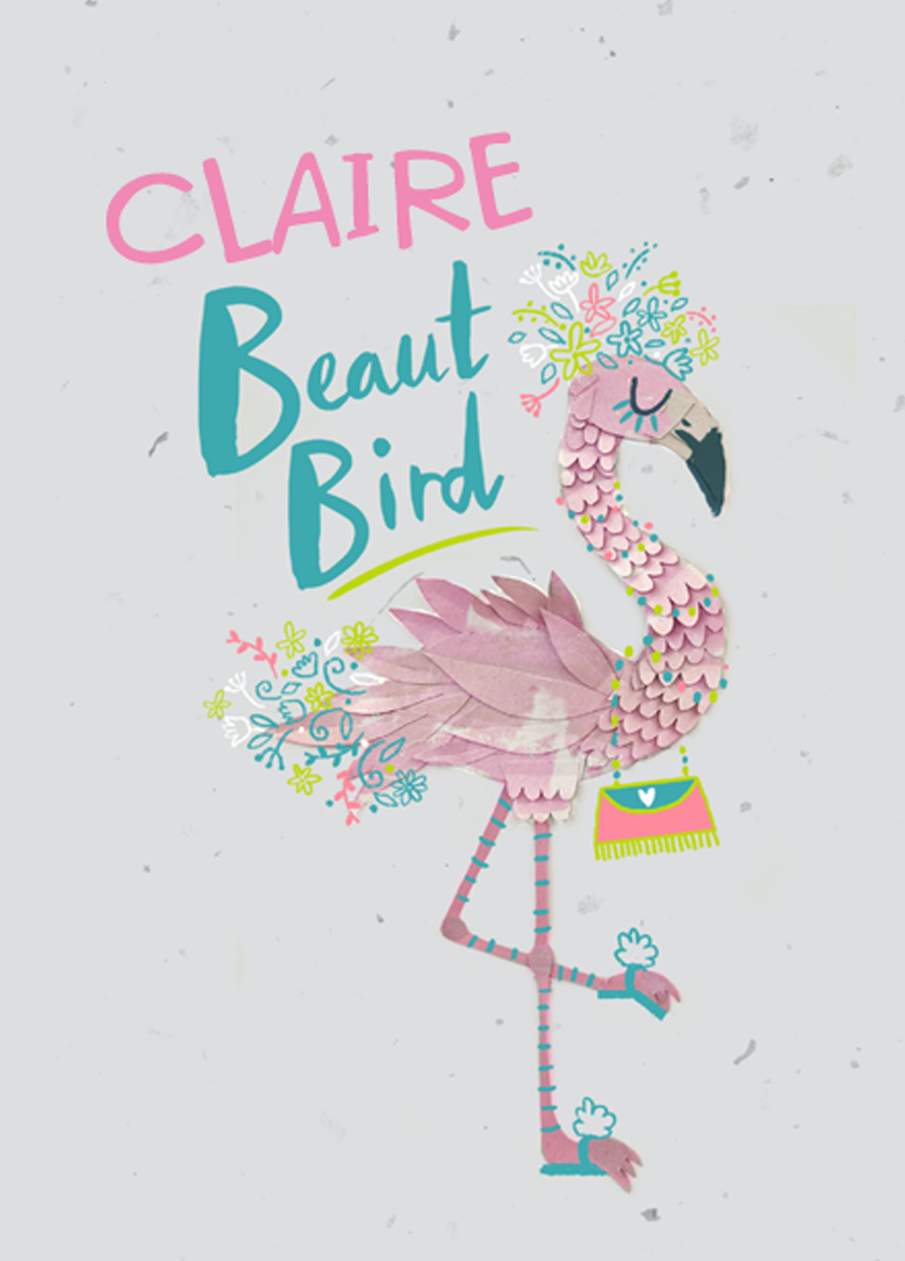 Personalised Editable Flamingo Birthday Card For Her Hallmark personalised-editable-flamingo-birthday-card-for-her-hallmark