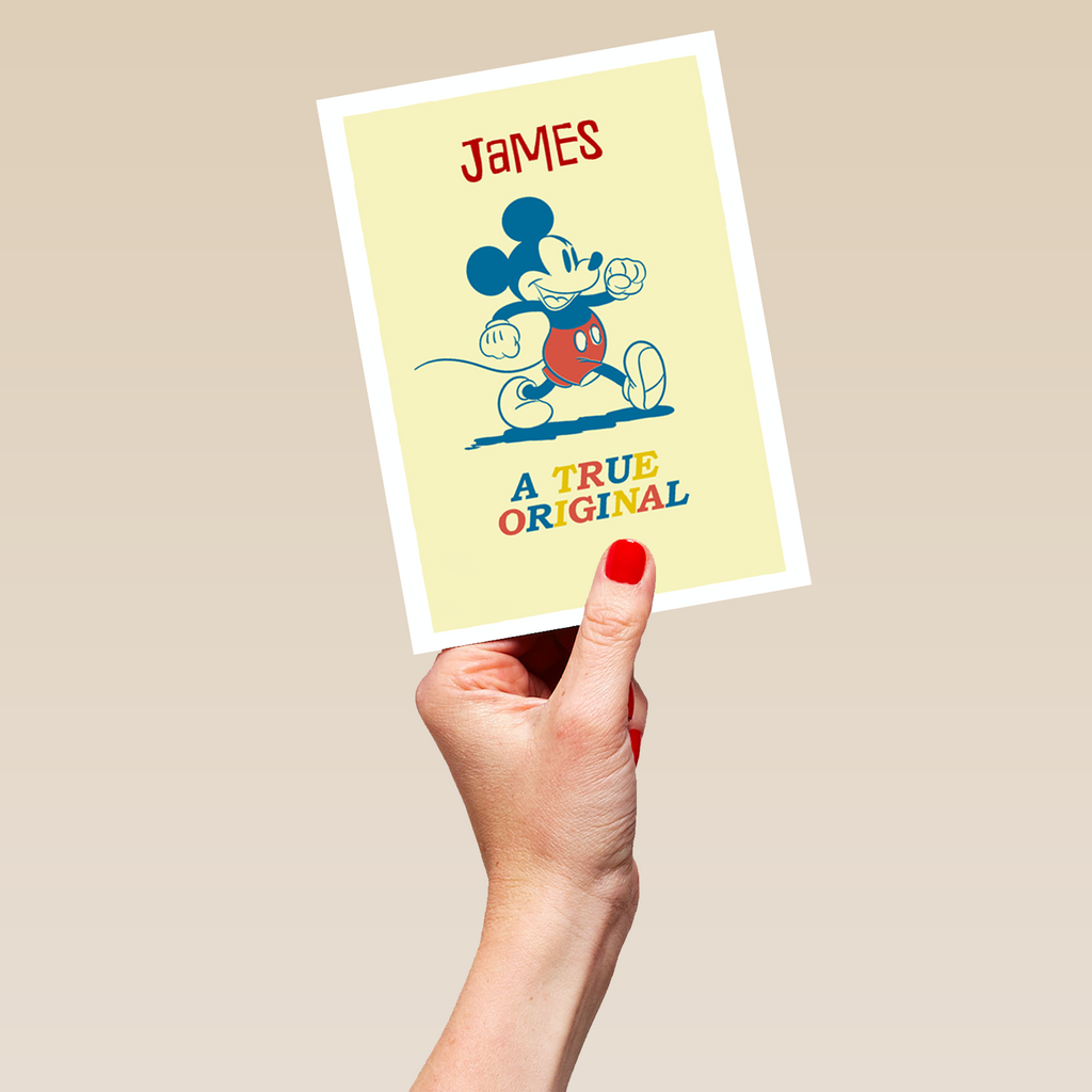 Personalised Disney Mickey Mouse Retro Birthday Card – Hallmark