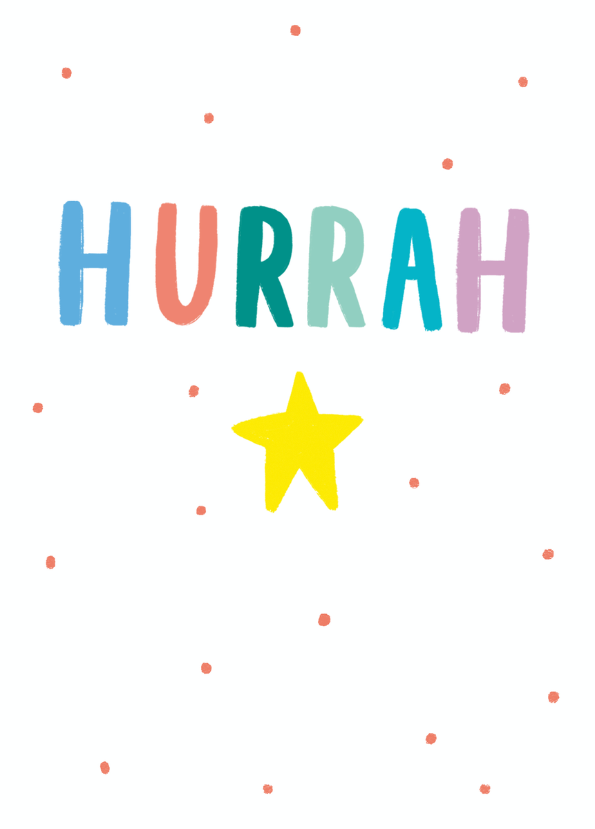 Hurrah Personalised Hurrah And Star Congratulations Card – Hallmark