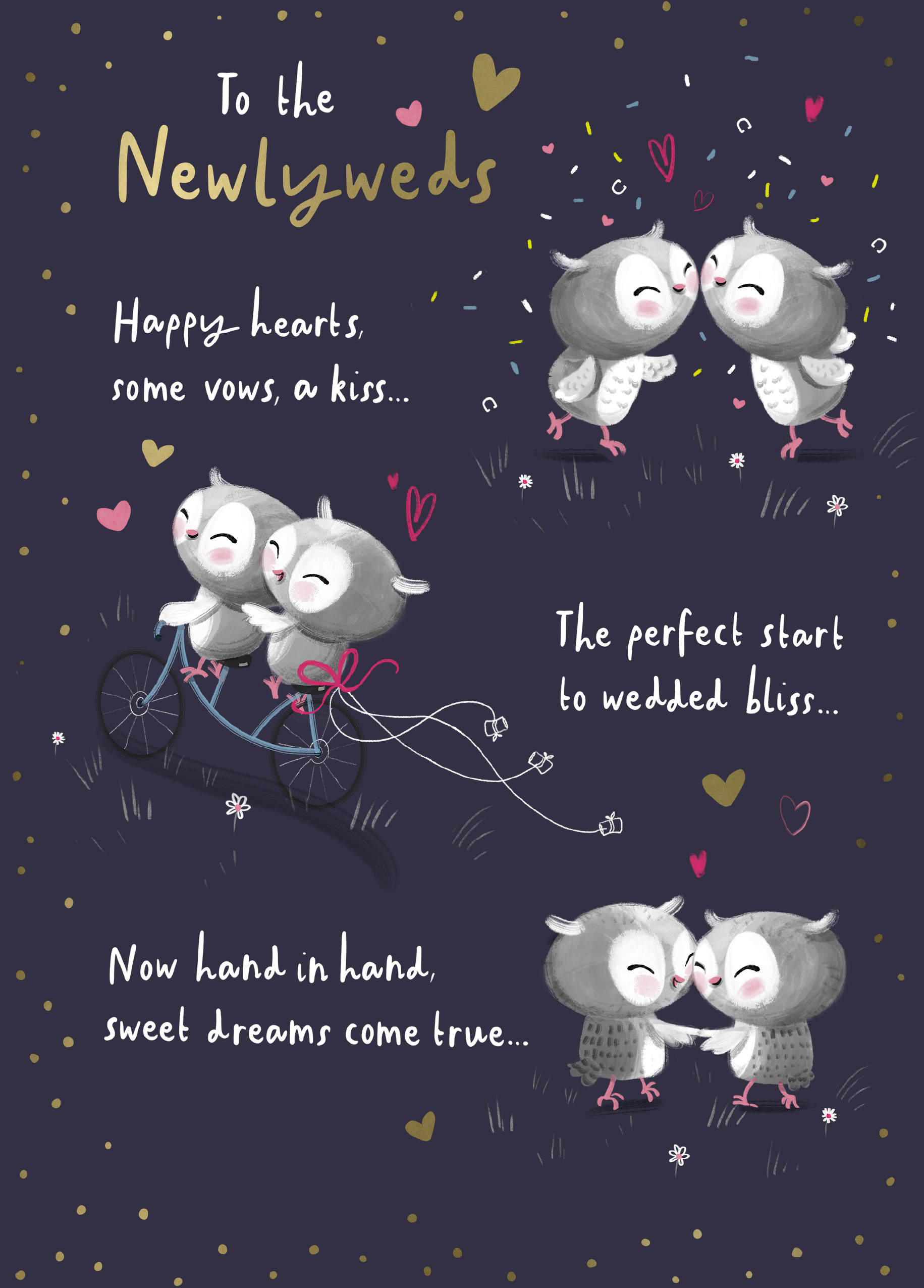 Fun Webding Personalised Funny Wedding Congratulations Card with Owls – Hallmark