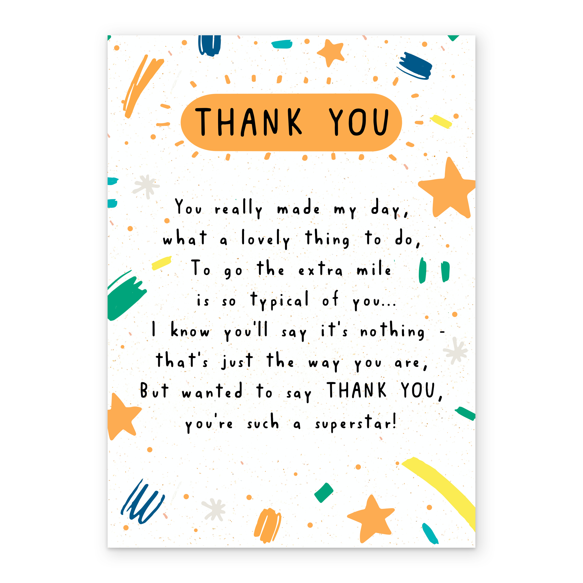 Personalised Classic Heartfelt Verse Stars Thank You Card – Hallmark
