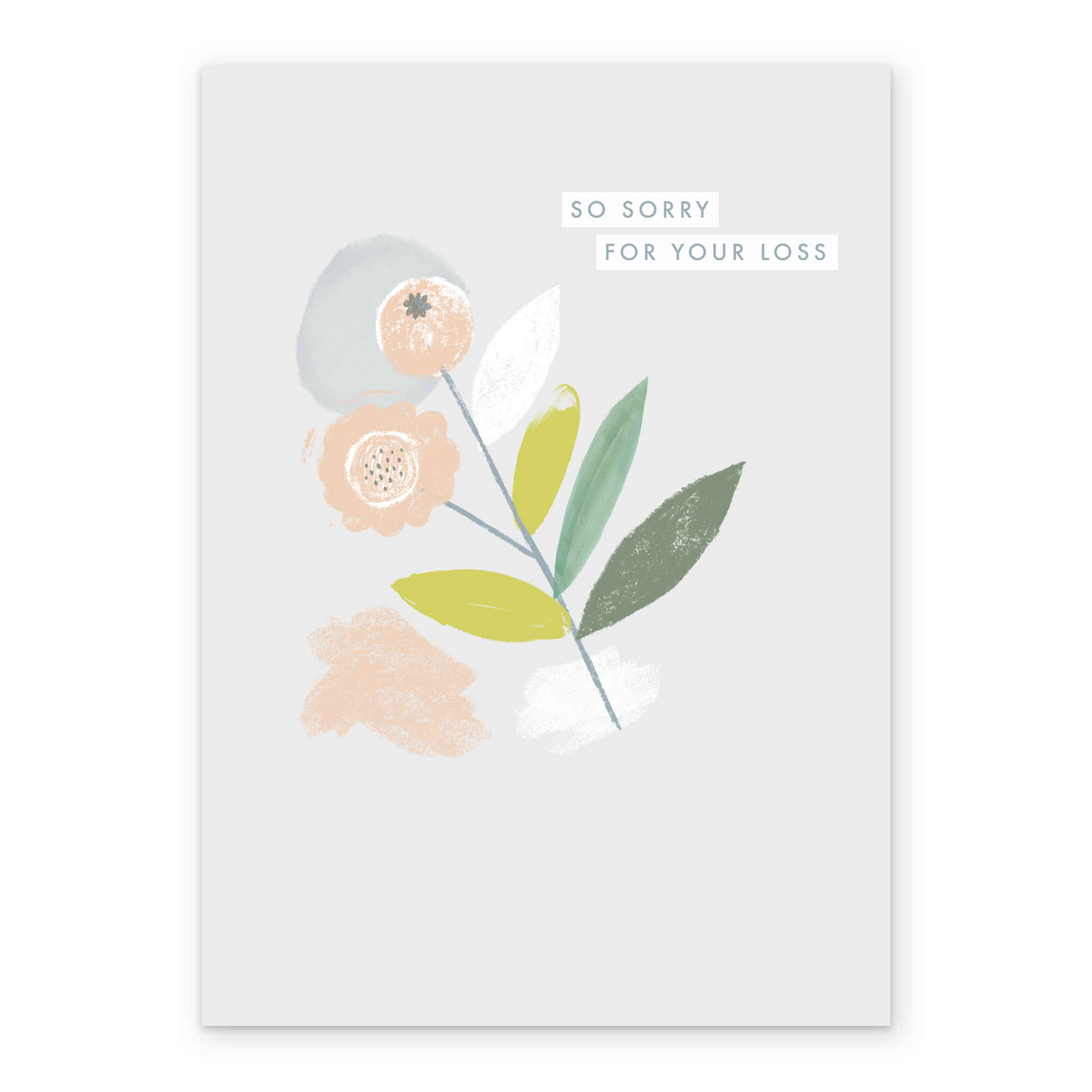 thumbnail image 2 of Buy Hallmark Grey Sympathy Card Floral Design With Heartfelt Verse From The UK Online Shop 2 of 9