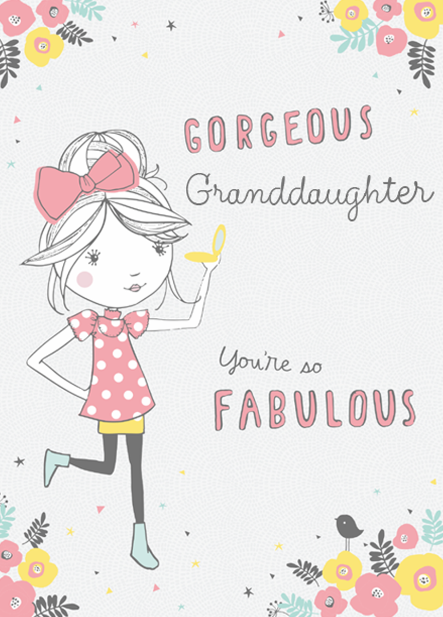 Personalised Editable Granddaughter Birthday Card – Hallmark