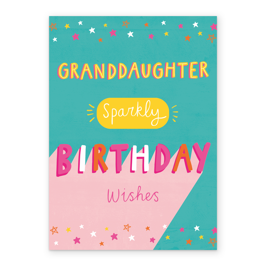 Personalised Colourful Text Birthday Card For Granddaughter Hallmark personalised-colourful-text-birthday-card-for-granddaughter-hallmark