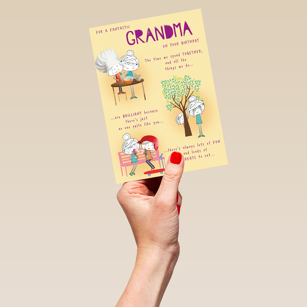Personalised Grandma Funny Rebus Illustrated Birthday Verse Card – Hallmark