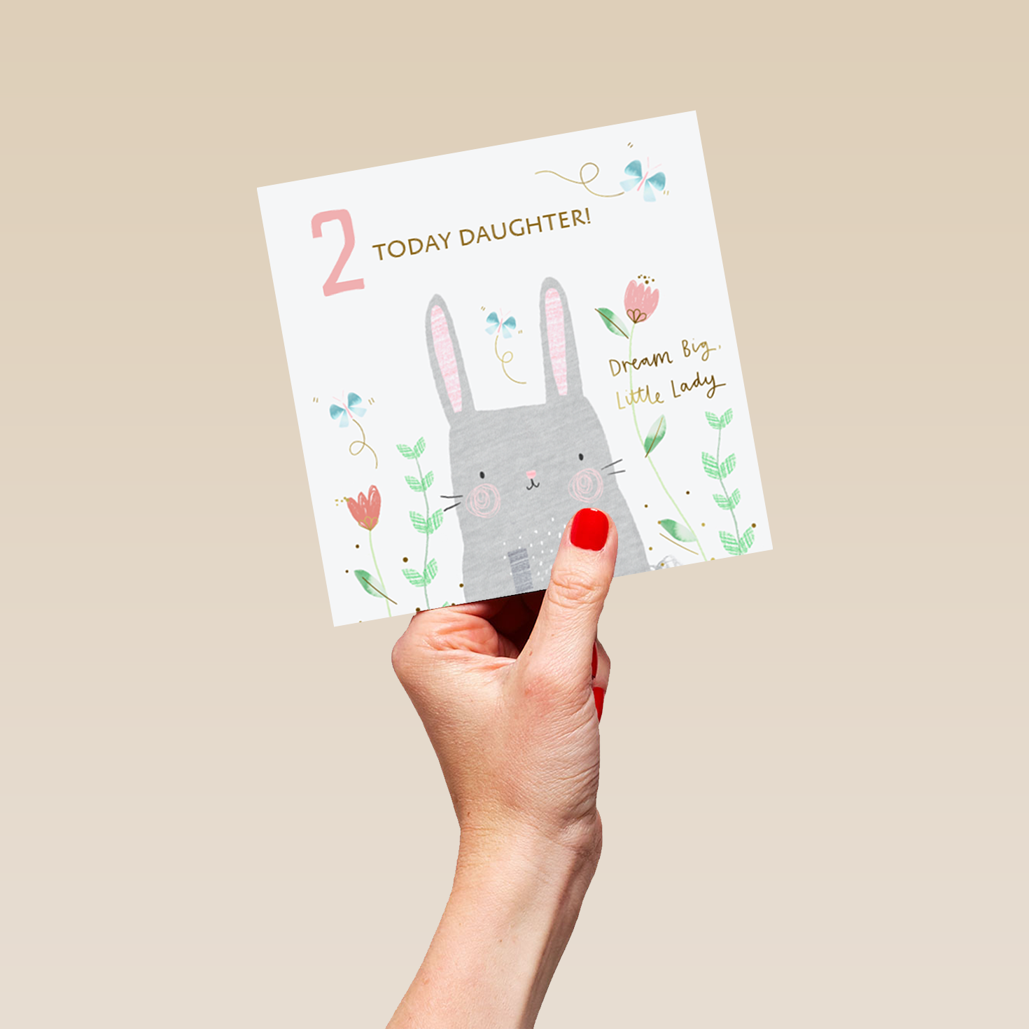 Personalised Daughter Cute Rabbit 2nd Birthday Card – Hallmark