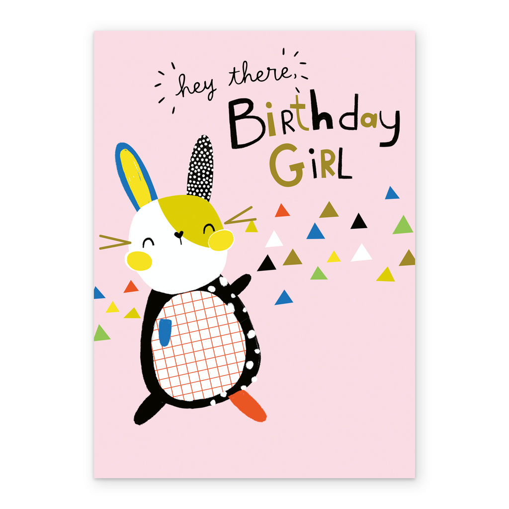 Personalised Cute Rabbit Birthday Girl Card – Hallmark