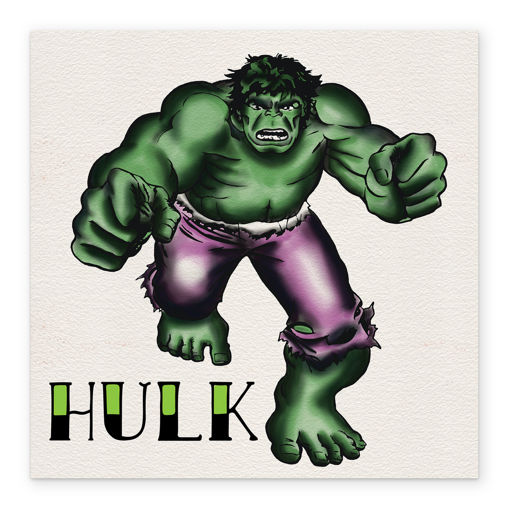 Hulk Mini Card Personalised Marvel Incredible Hulk Hero Birthday Card – Hallmark