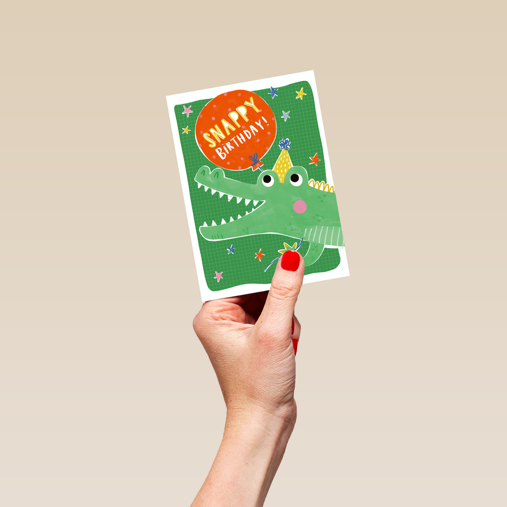Snappy Card Personalised Snappy Birthday Crocodile Kids Card – Hallmark