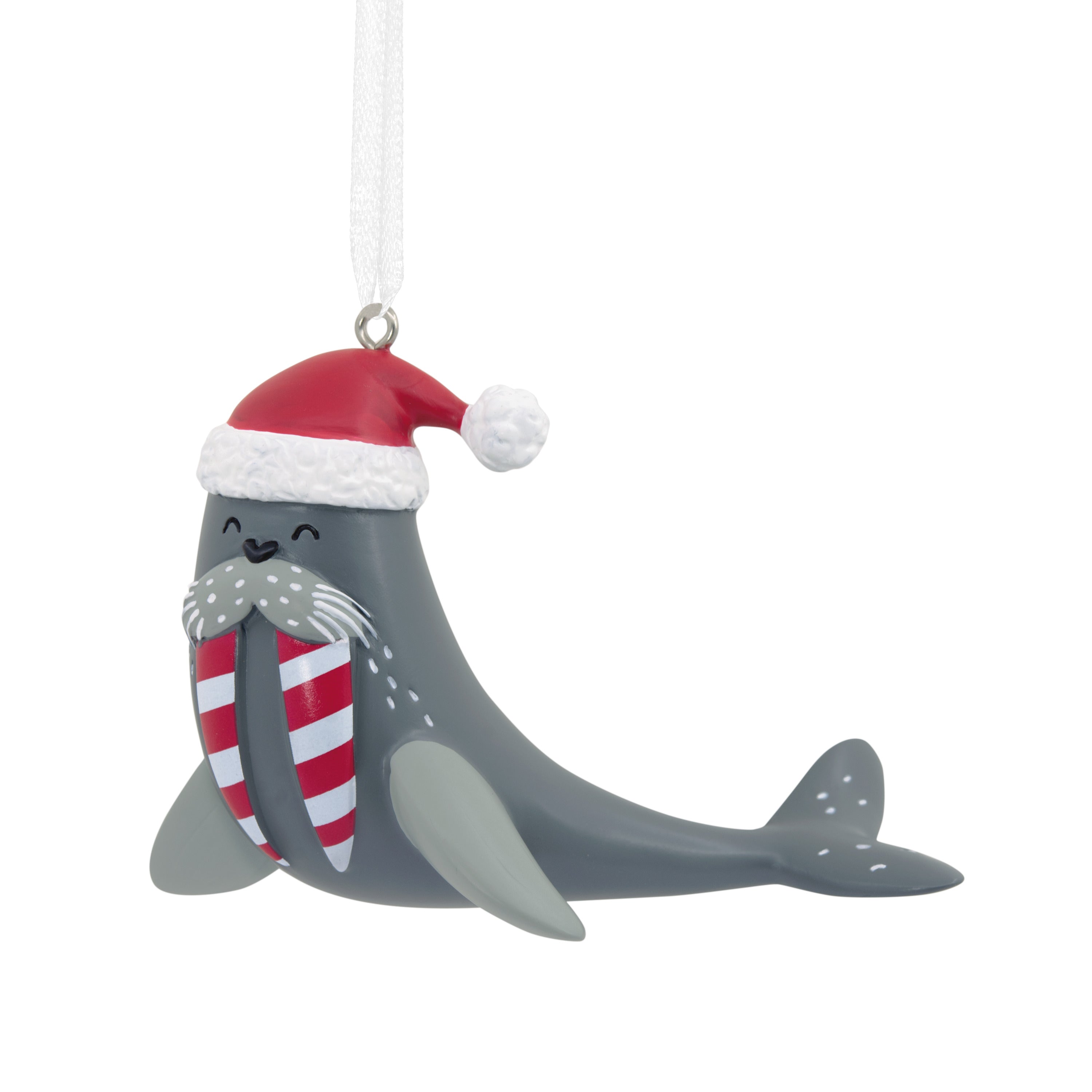 Collectable Christmas Walrus Santa Hat Ornament