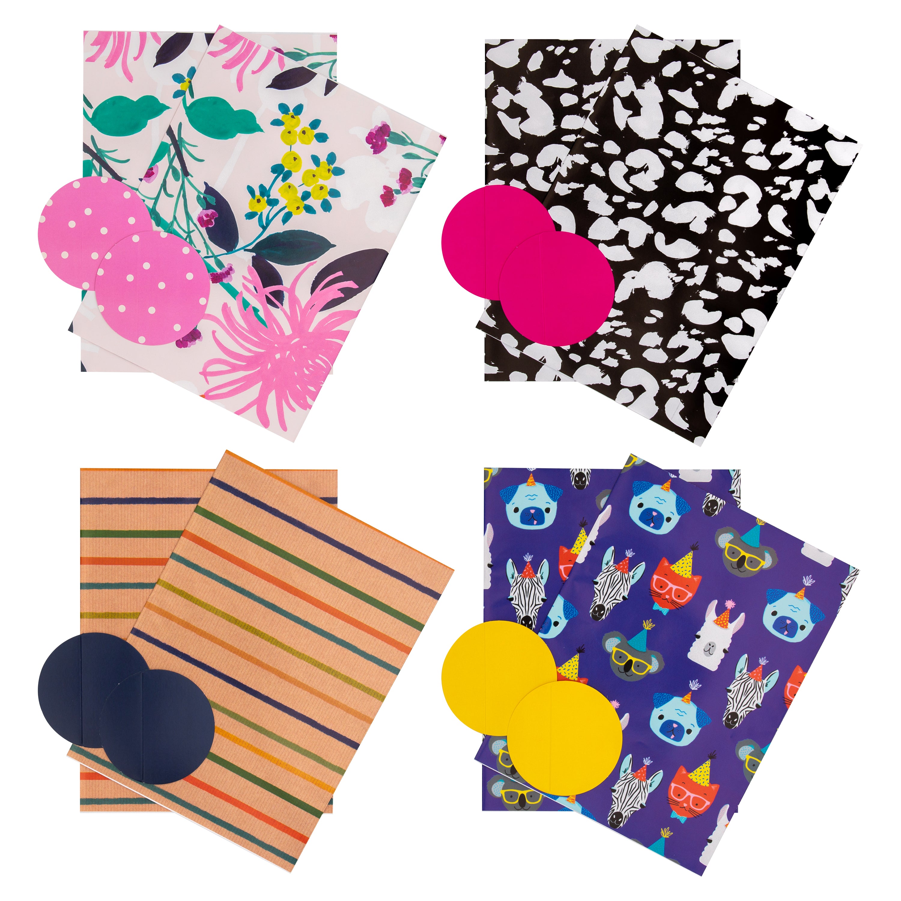 Any Occasion Wrapping Paper and Gift Tag Pack Bundle - 8 Sheets and 8 ...