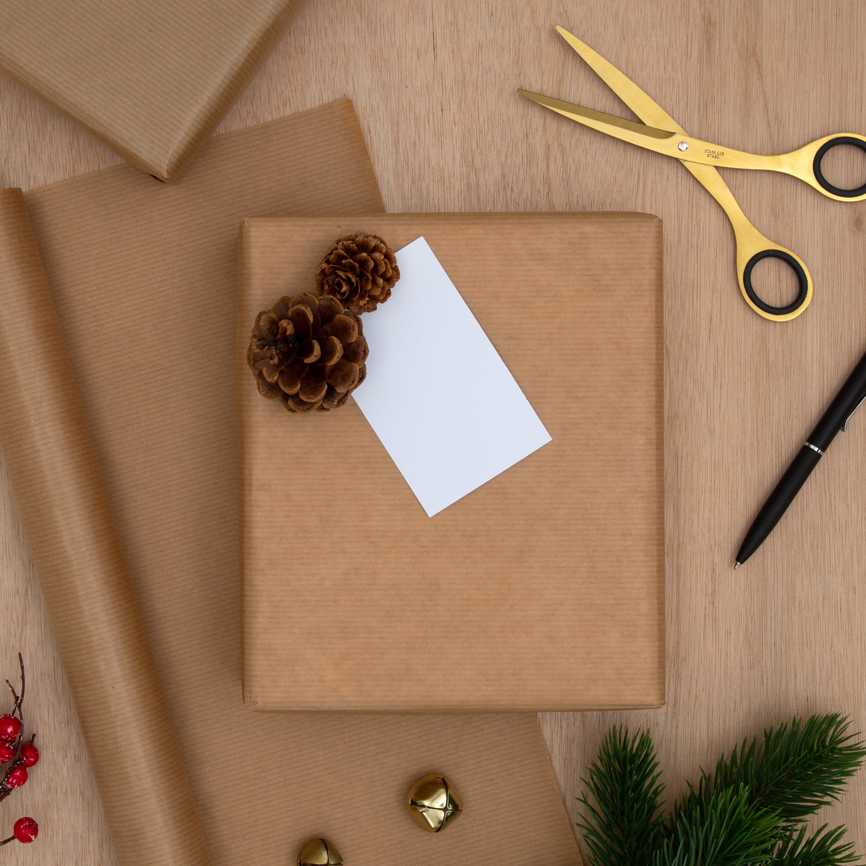 9M Kraft Wrapping Paper Multi-Pack - 3 x 3M Rolls in 1 Plain Brown Pap ...