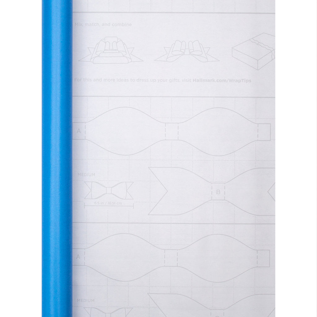 2m Roll of Multi-Occasion Wrapping Paper - Blue