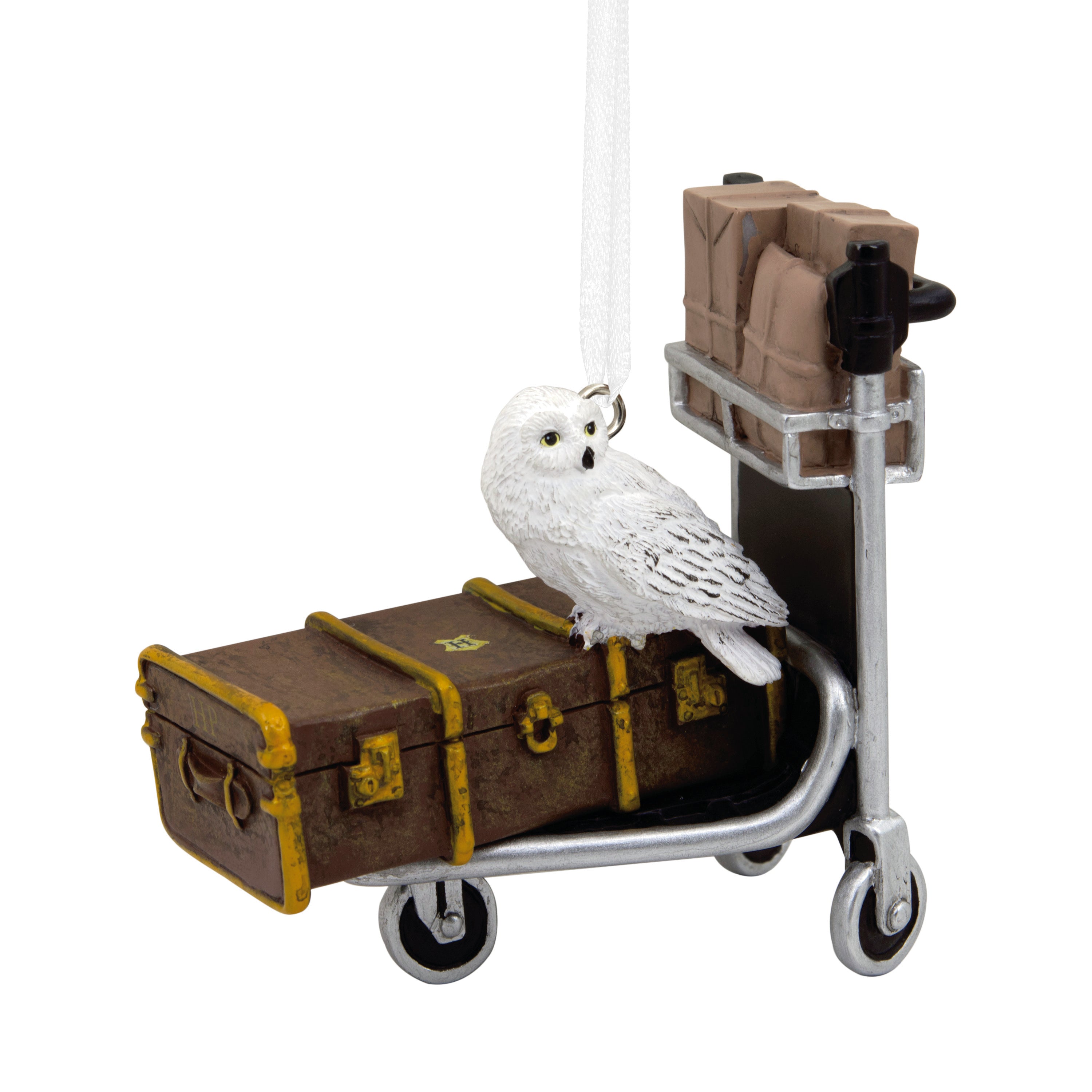 Collectable Harry Potter™ Trolley Trunk & Hedwig Owl Ornament
